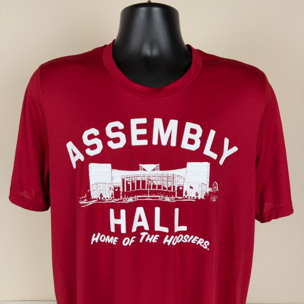 Adidas Assembly Hall Indiana Hoosiers Red Aeroready Creator Tee Mens XL EA1147